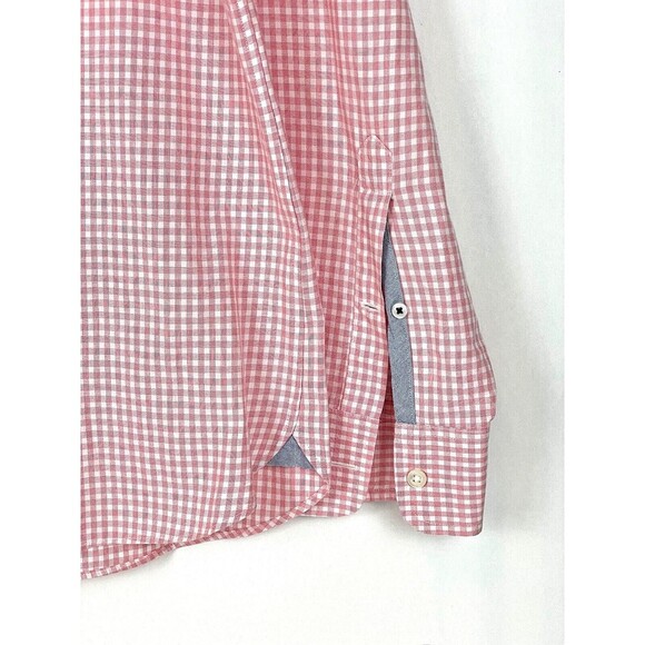 Men’s Bonobos Pink Gingham Casual Button Down Shirt Size L - Picture 5 of 7